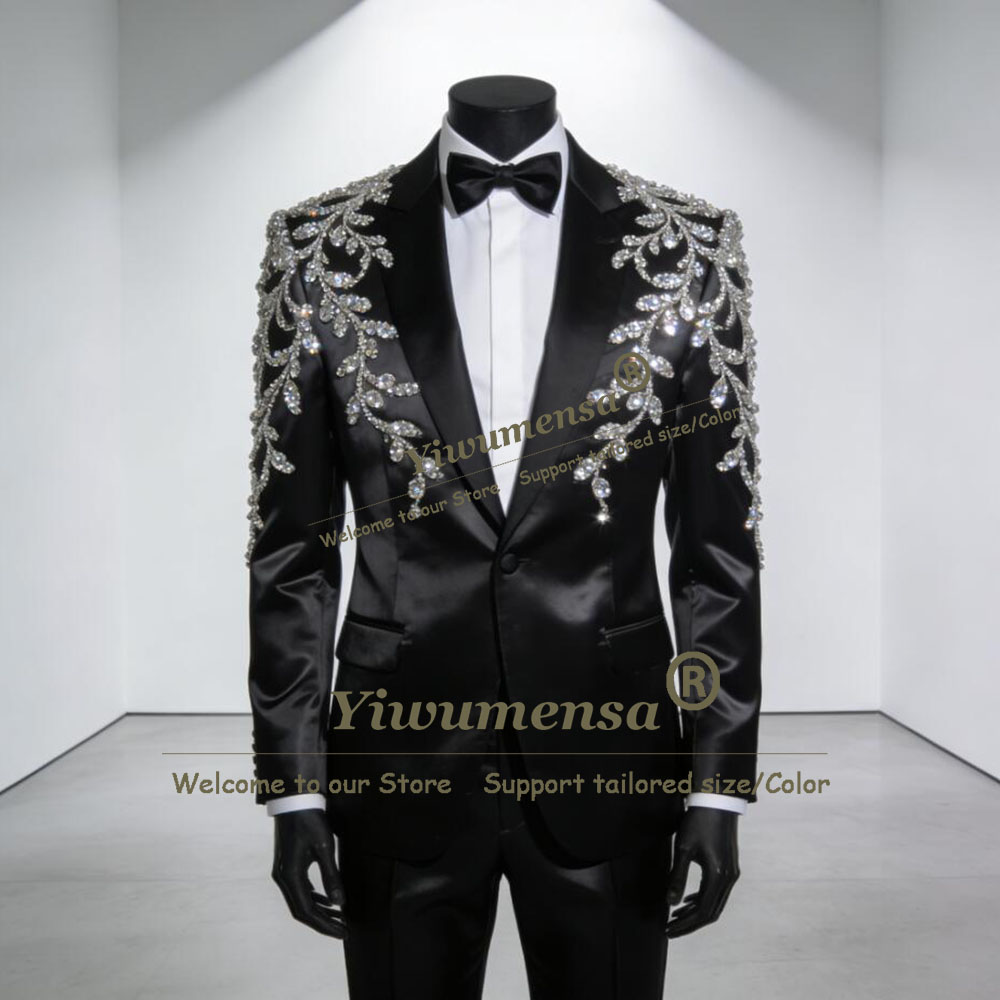 Men Formal Wear Pants - Brilliant Satin Men's Tuxedo Suit Set