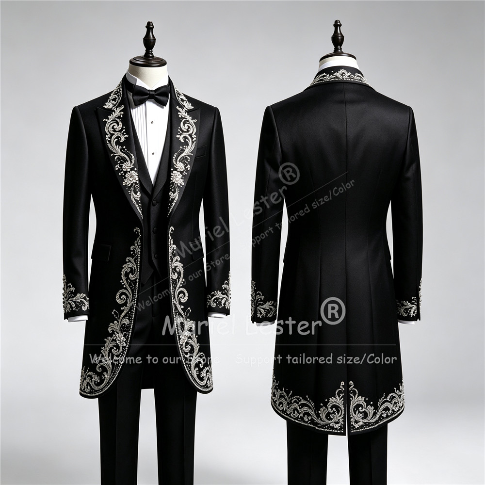 Men Formal Wear Pants - Luxury Man Wedding Tuxedo Suits Long
