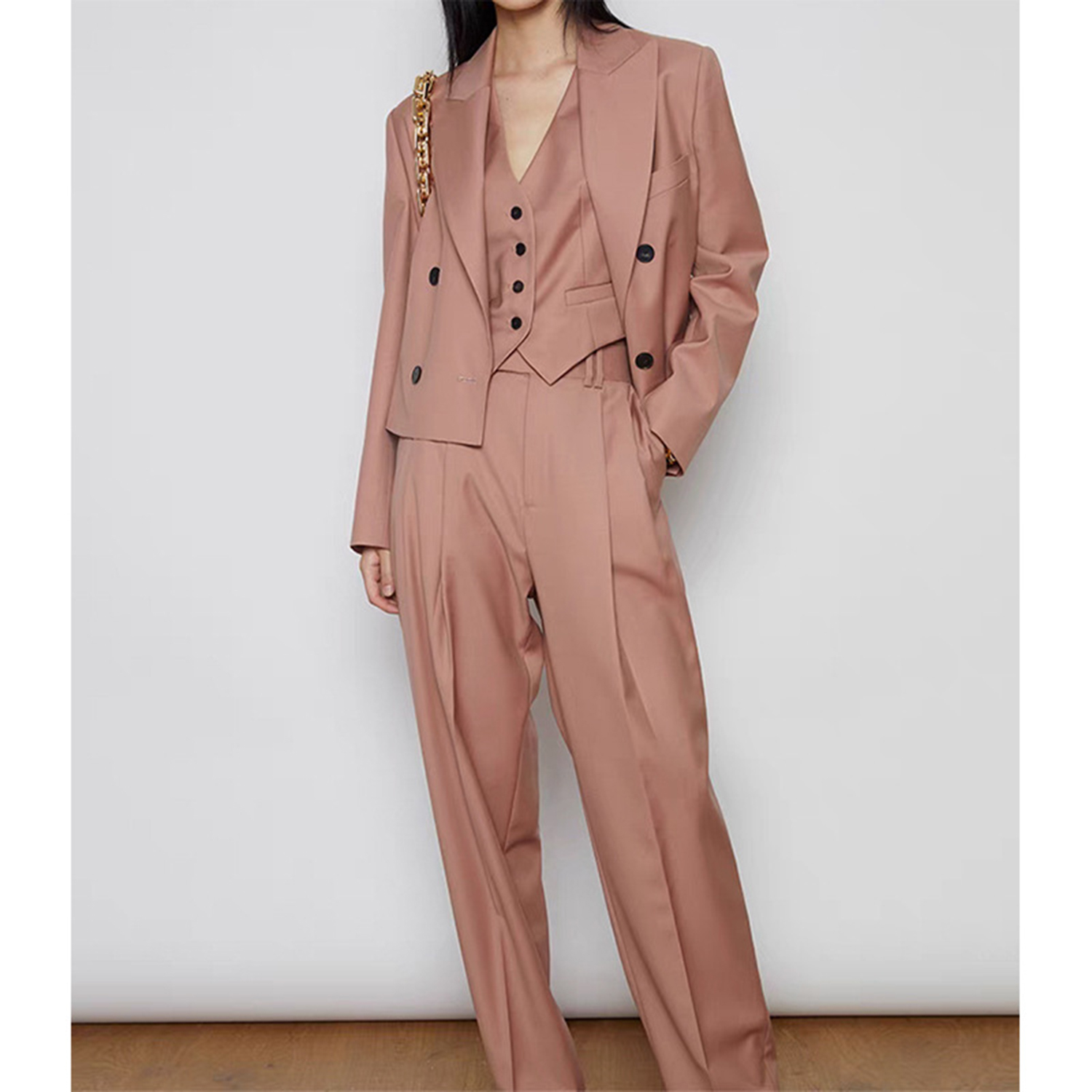 Allingentle Women's Suit Pants - Double Breasted Blazer 评论和价格