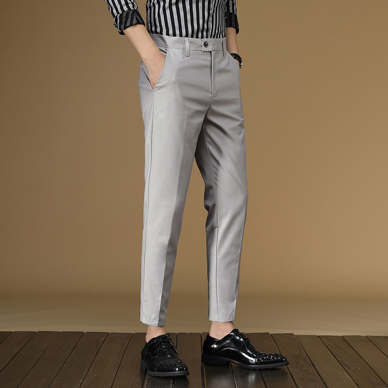 Summer Suit Pants Men Red Blac - Men Formal Wear Summer 评论和价格