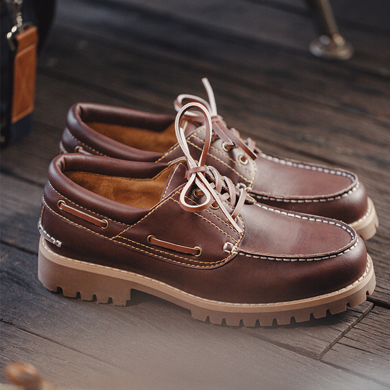 Maden Men's Vintage Boat Shoes - Men Formal Wear With Boots 评论和价格