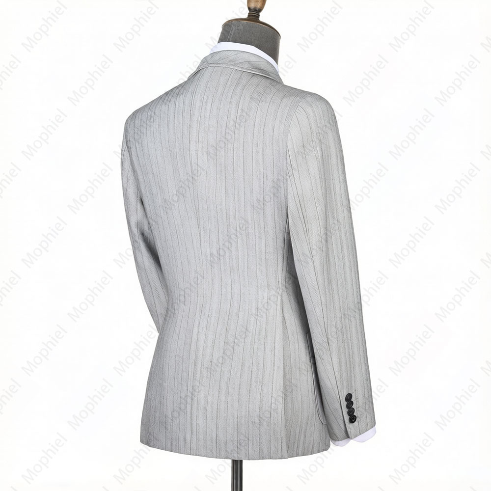 Mophiel Light Grey Men Suits S - Men Formal Wear Pants 评论和价格