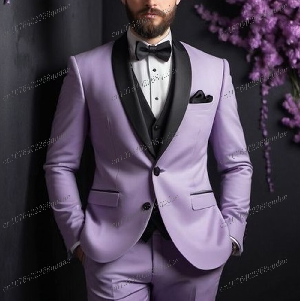 Purple And Black Formal Men Su - Men Formal Wear Purple 评论和价格