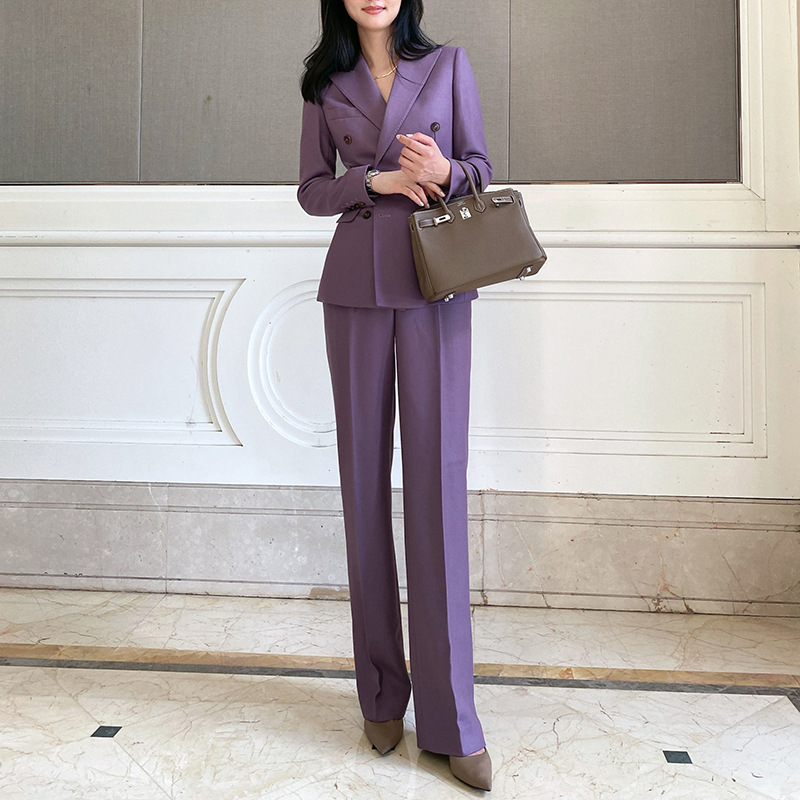 Allingentle Purple Women's Sui - Double Breasted Blazer 评论和价格