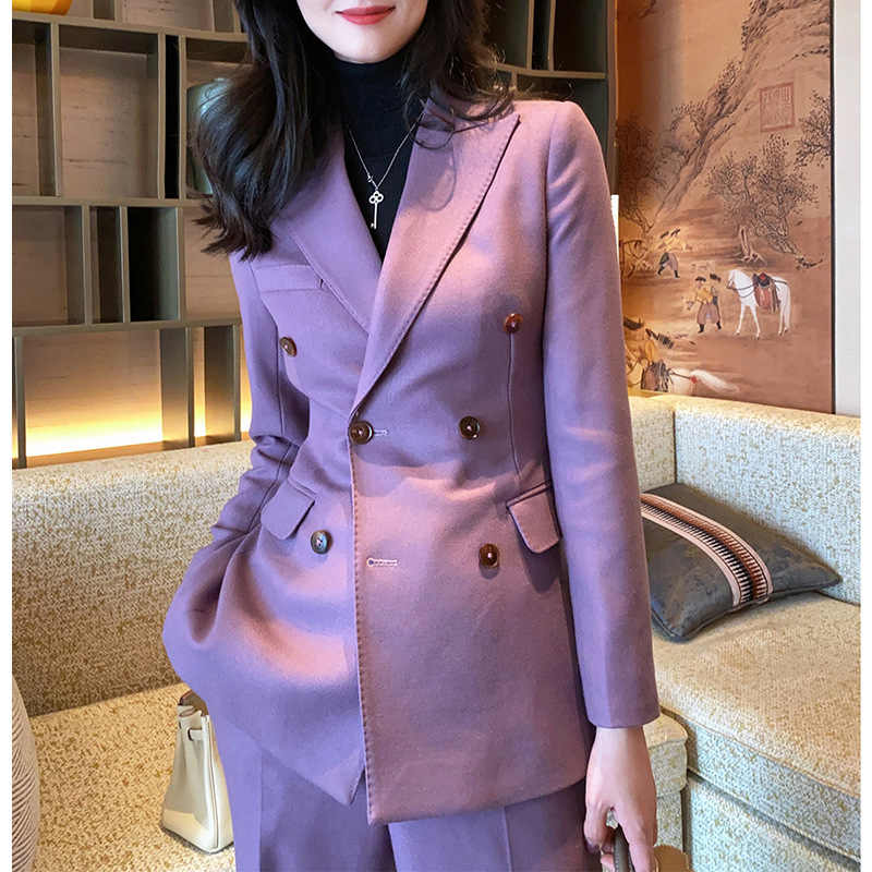 Allingentle Purple Women's Sui - Double Breasted Blazer 评论和价格