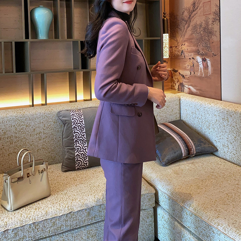 Allingentle Purple Women's Sui - Double Breasted Blazer 评论和价格