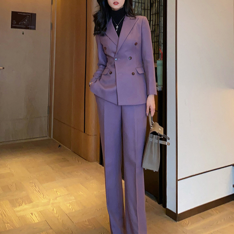 Allingentle Purple Women's Sui - Double Breasted Blazer 评论和价格