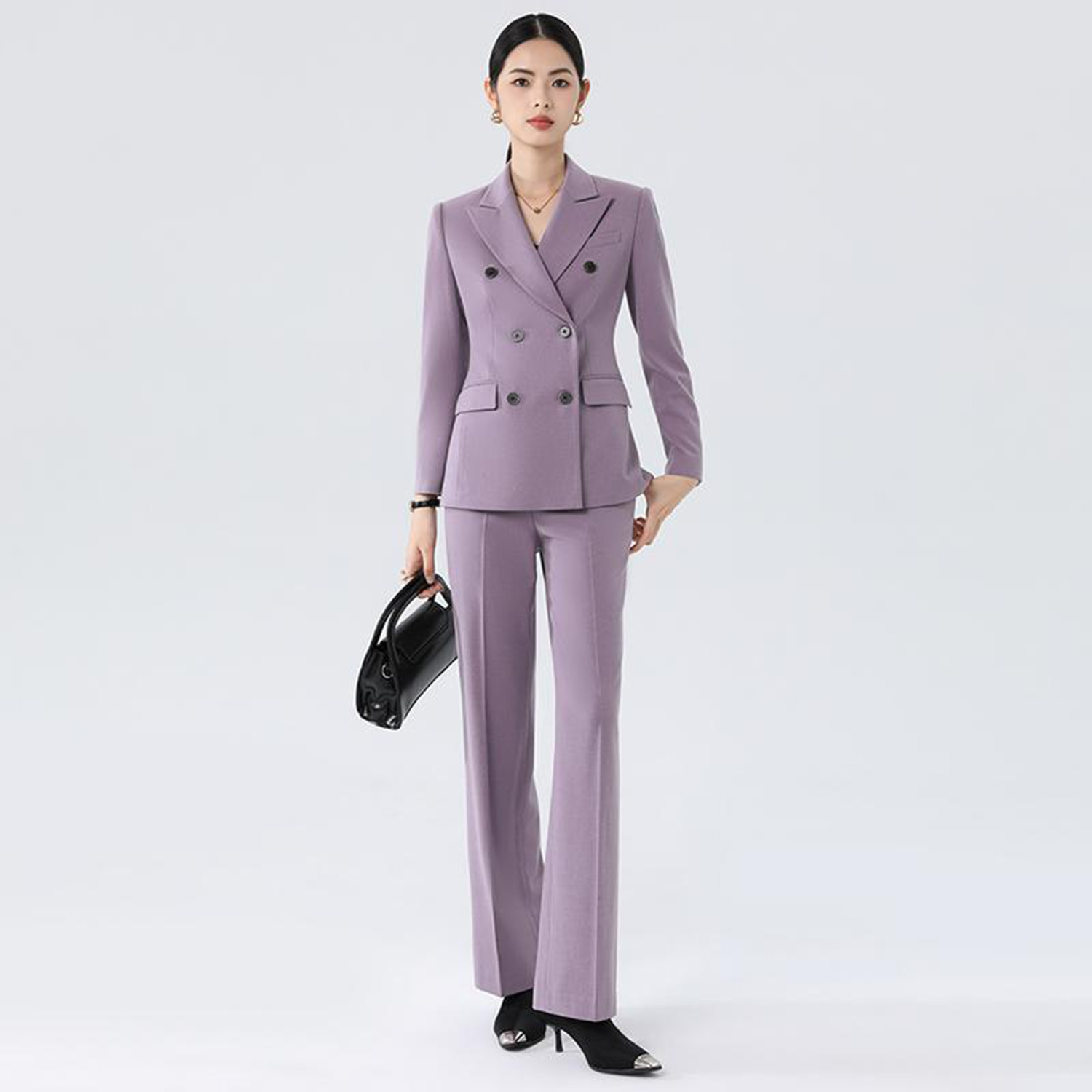 Allingentle Purple Women's Sui - Double Breasted Blazer 评论和价格