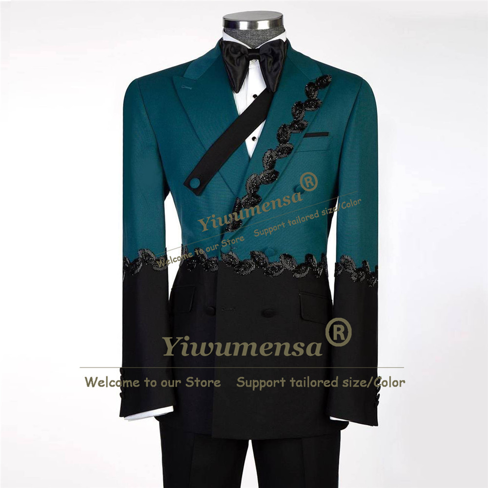 Unique Design Suits Men Splice - Men Formal Wear Pants 评论和价格