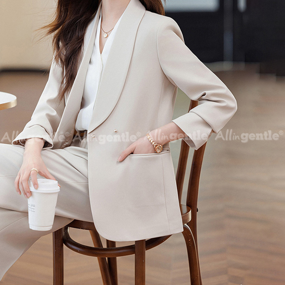 Women's Office Suit 2 Piece Se - Double Breasted Blazer 评论和价格