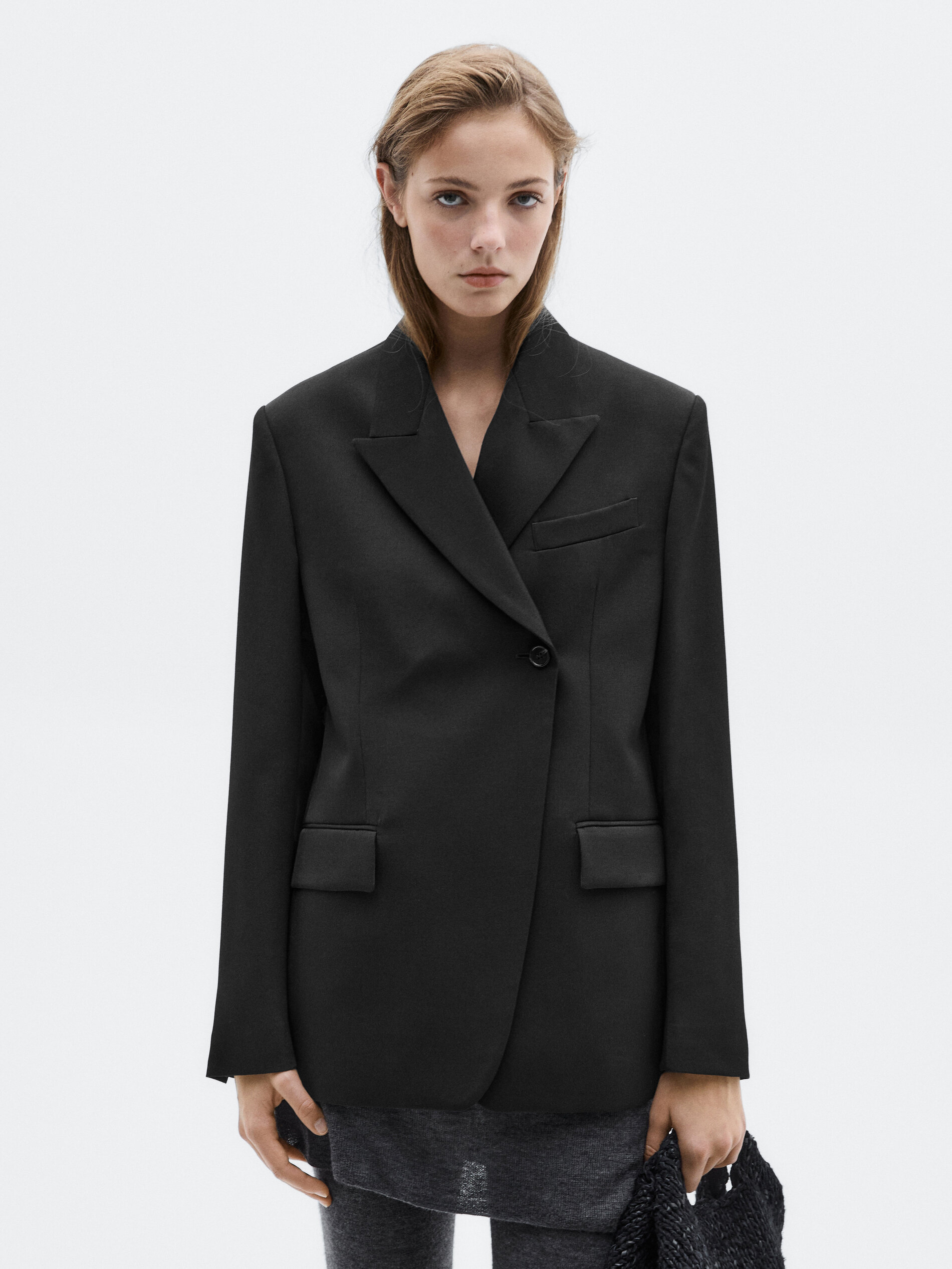 Allingentle Black Woolen Women - Double Breasted Blazer 评论和价格