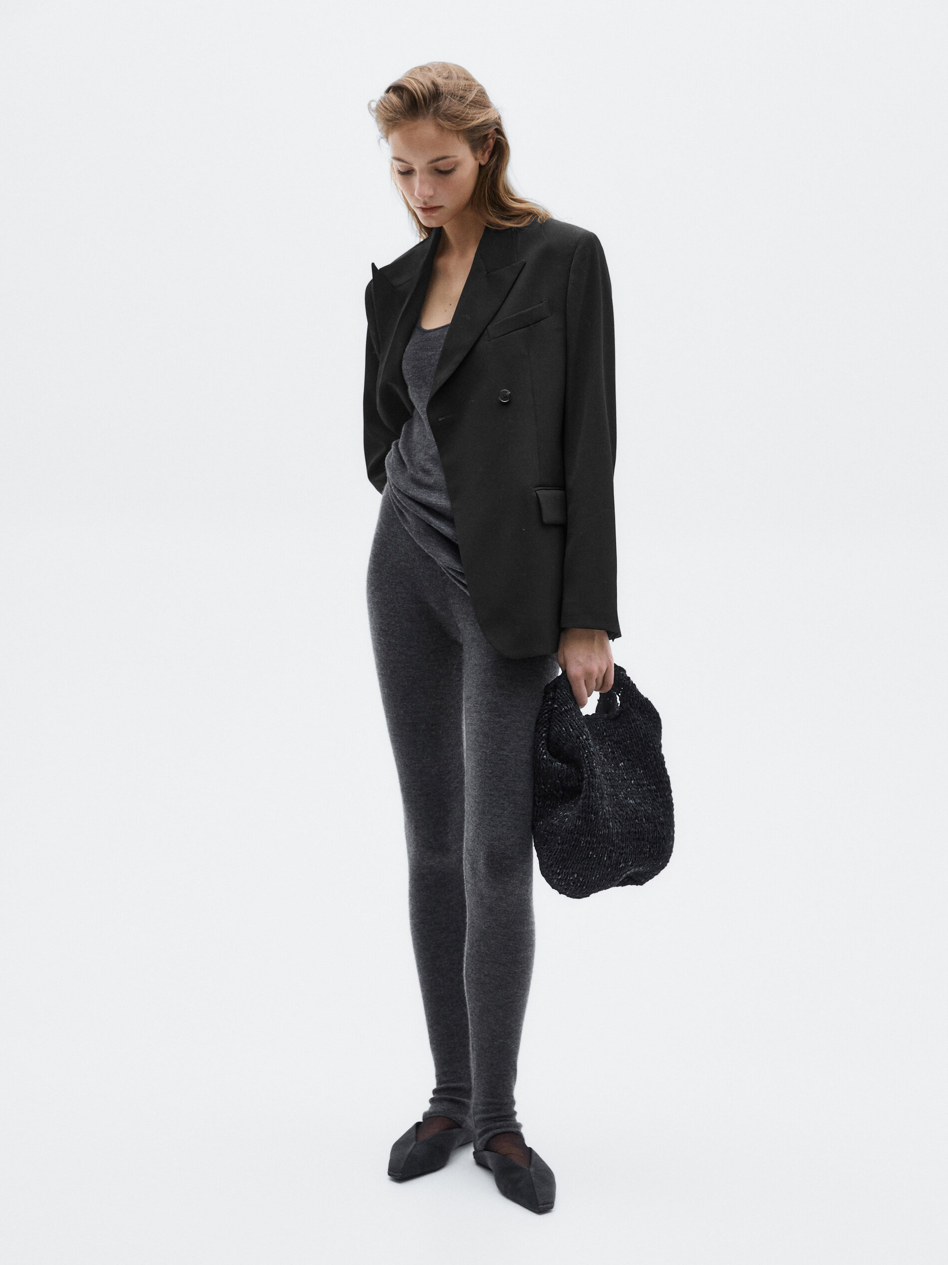 Allingentle Black Woolen Women - Double Breasted Blazer 评论和价格