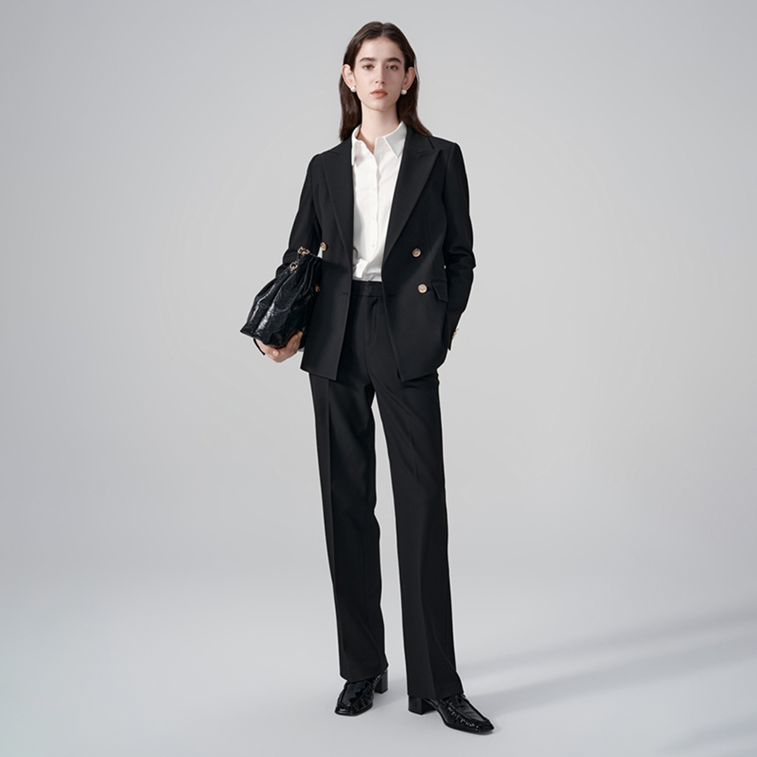 Allingentle Women Pantsuit Cla - Double Breasted Blazer 评论和价格