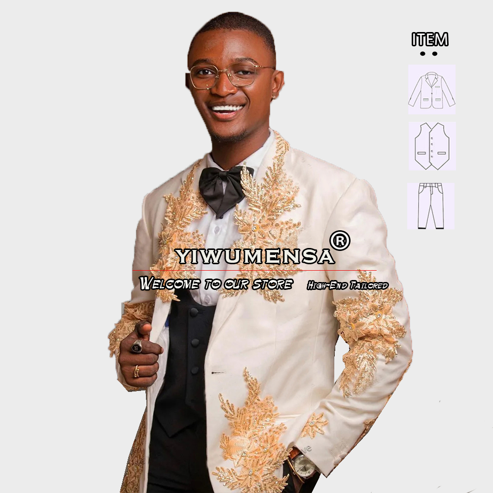 Customized 3 Pieces Suits Men  - Men Formal Wear Pants 评论和价格