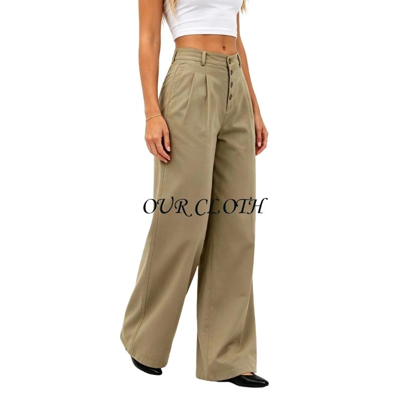 Wide Leg Dress Pants Women Bus - Dress Pant Flat Front 评论和价格